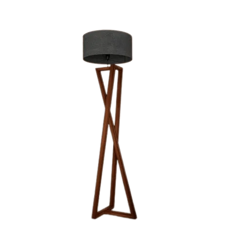 Zigzag Walnut Wooden Floor Lamp