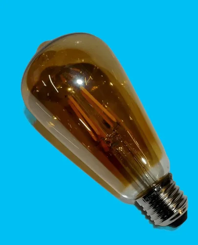 Glass Warm White E27 Filament Bulb, 4W