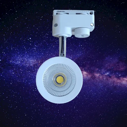 9 Watt LED White Body Track Light For Focusing Wall Or Photo Frame