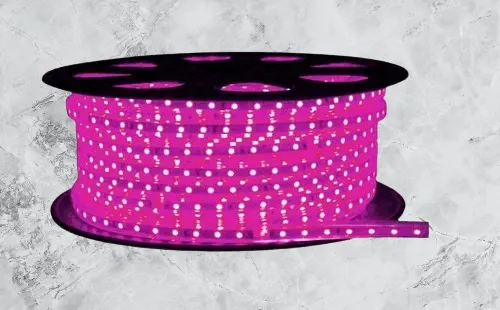 50 M One Color Pink LED Waterproof Rope Light, IP Rating: 65 Ip