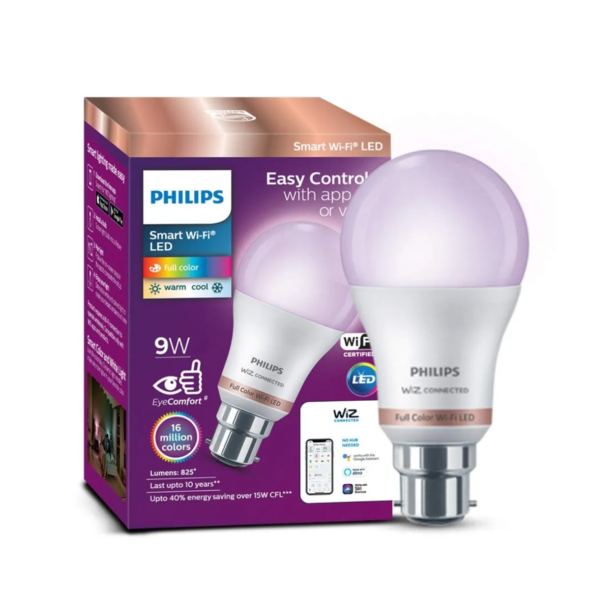 Philips Wiz Smart Wi-Fi LED Bulb B22