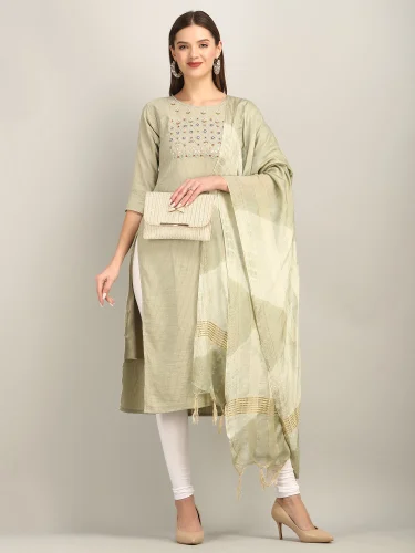 Cotton hand work kurti dupatta U7