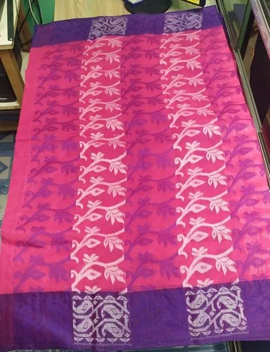 Cotton Alover jamdani Saree, 5.5 m (separate blouse piece)