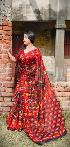 Soft Silk Dhakai Jamdani Saree