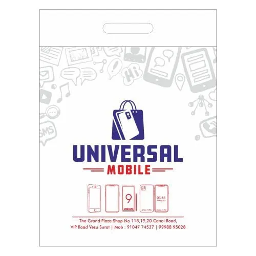 Universal Mobile Eco Friendly Non Woven D Cut Bag W 12” x H 16”