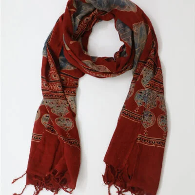 Printed Cotton Scarf – Ajrakh Print