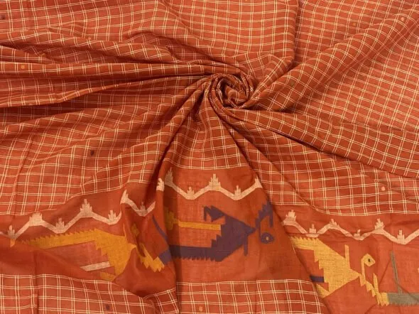 Cotton Jamdani Fabric – Handmade