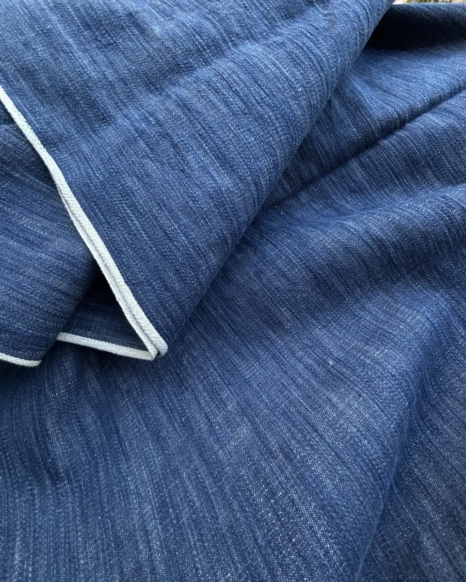 Handloom Denim Fabric – Natural Indigo Dyed