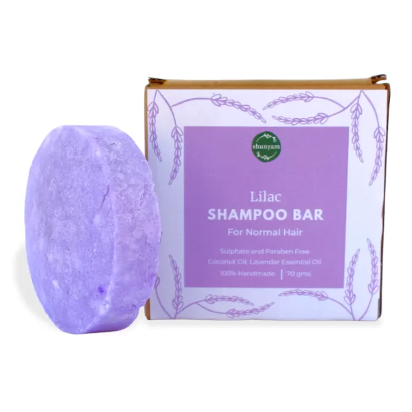 Shunyam Lilac Shampoo Bar for Daily Shine - 70 gm