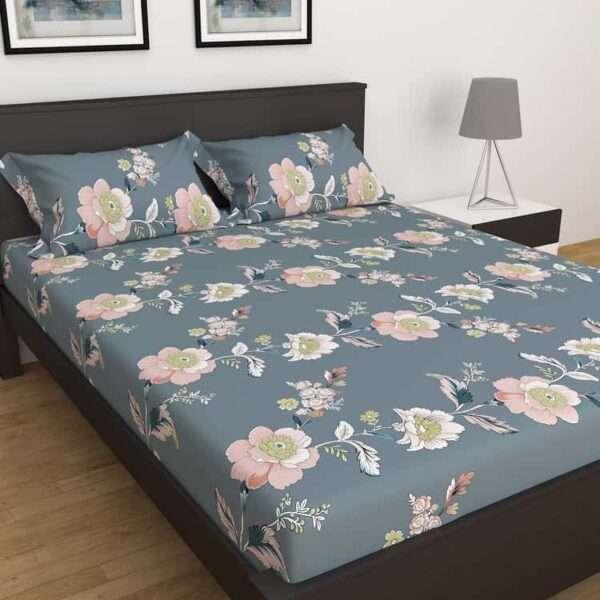 Corsica Elegant Microfibre 3Pcs Printed Queen Bedsheet Set