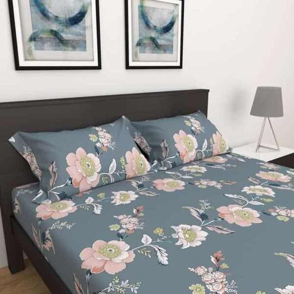 Corsica Elegant Microfibre 3Pcs Printed Queen Bedsheet Set - Image 2