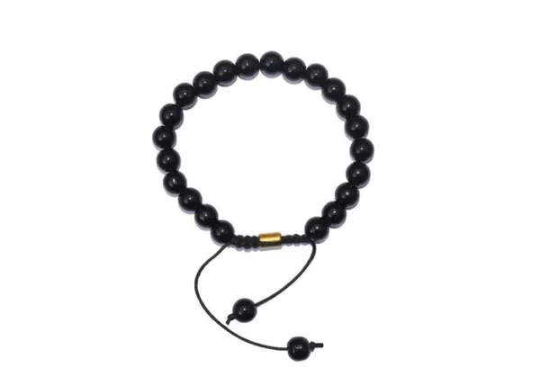 Certified Unisex Onyx Bracelet - Black - Image 2