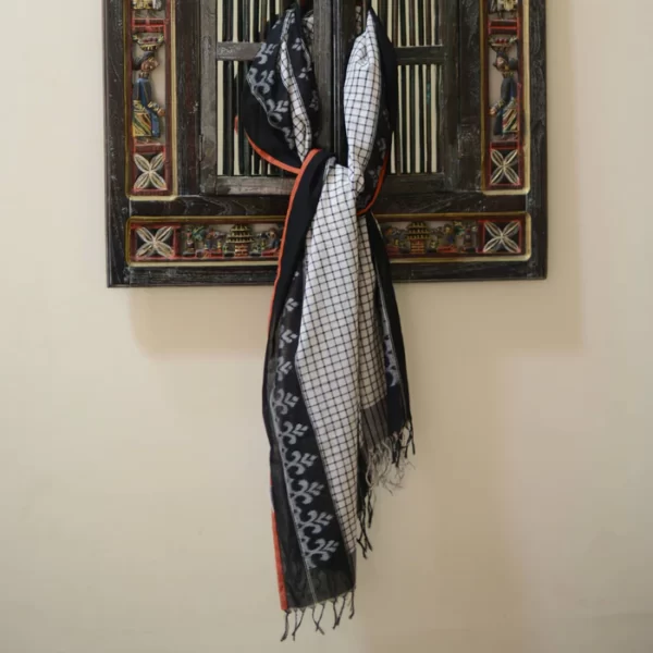 Checkmate Handwoven Scarf / Stole - Image 2