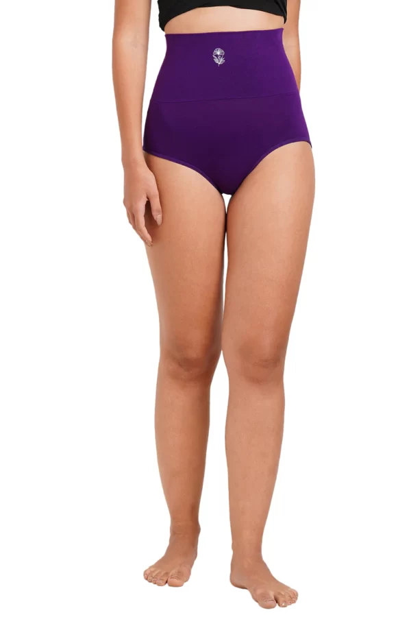 Super Soft Bamboo Fibre Antimicrobial Seamless Tummy Tucker-ISP067-Acai - Image 2