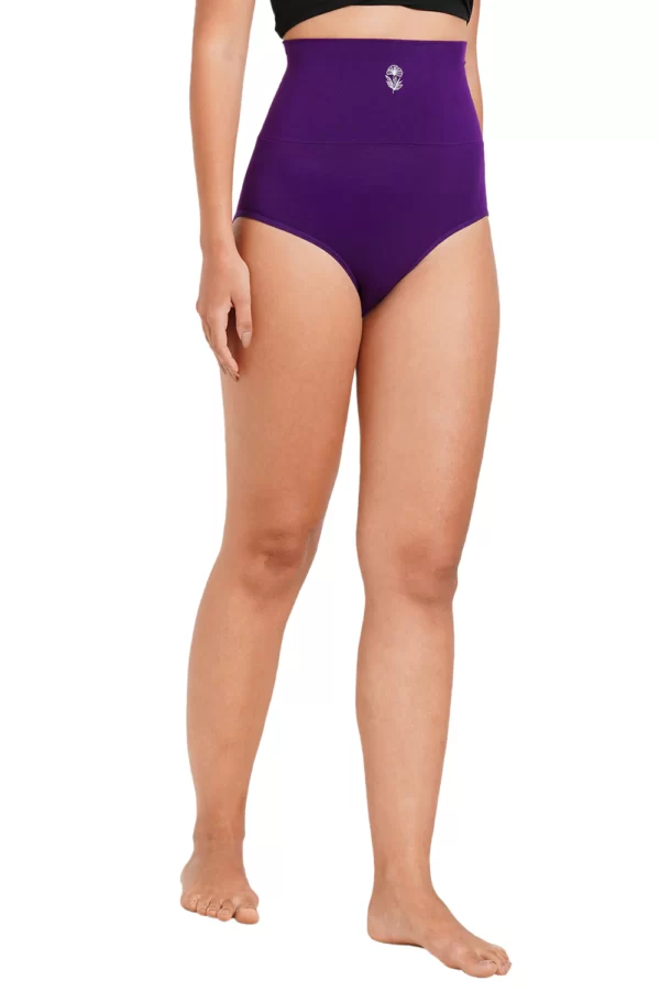 Super Soft Bamboo Fibre Antimicrobial Seamless Tummy Tucker-ISP067-Acai - Image 6