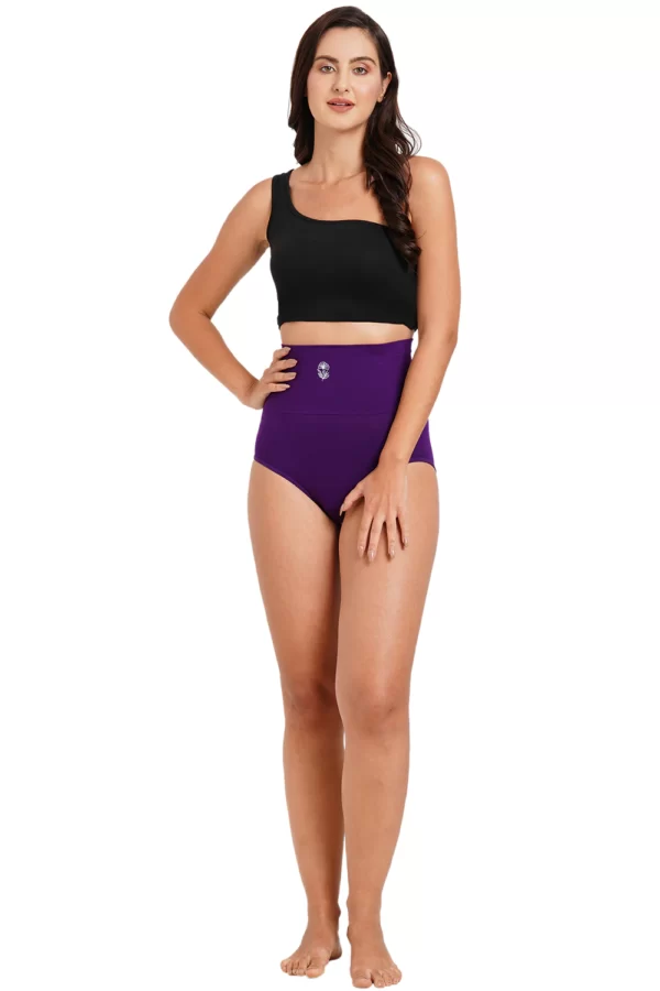 Super Soft Bamboo Fibre Antimicrobial Seamless Tummy Tucker-ISP067-Acai - Image 8