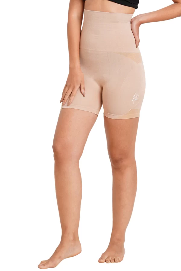 Super Soft Bamboo Fibre Antimicrobial Seamless Tummy Tucker and Thigh Shaper-ISP066-Skin - Image 4