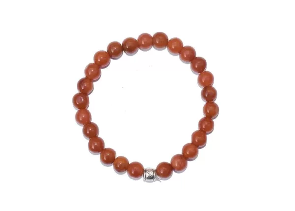 Original Unisex Aventurine Bracelet - Orange - Image 3