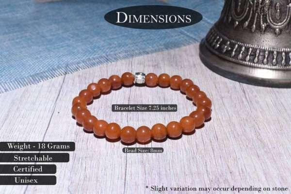 Original Unisex Aventurine Bracelet - Orange - Image 4