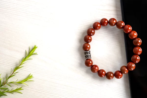 ORIGINAL RED JASPER BRACELET FOR BALANCE, ENDURANCE AND EMOTIONAL WELLBEING - Image 4