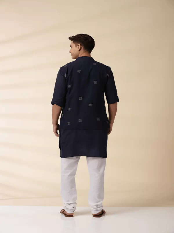 Indigo Khadi Men's Kurta - Image 2