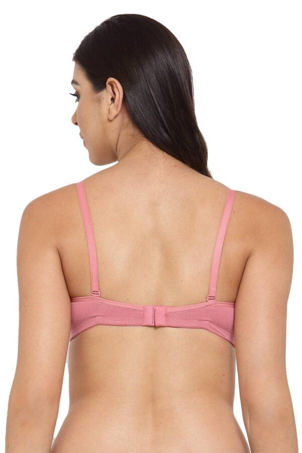 Organic Cotton Antimicrobial Padded t-shirt Bra-ISB104-Mauve - Image 3