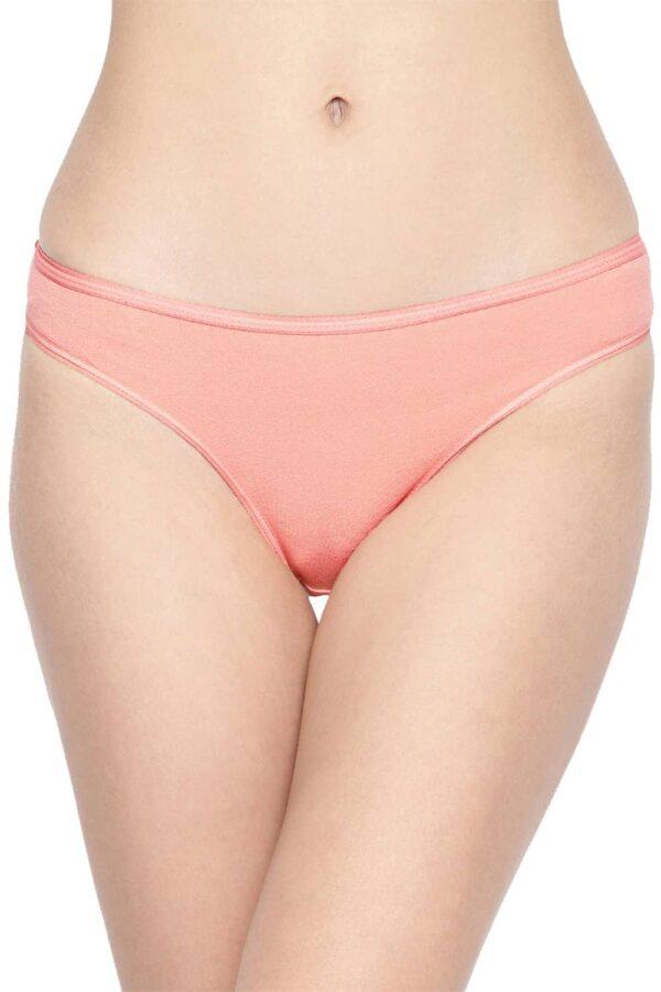 Organic Cotton Antimicrobial Bikini (Pack Of 2)-IMP004-Peach_Peach - Image 3