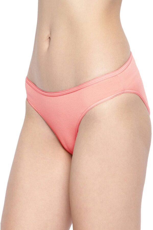 Organic Cotton Antimicrobial Bikini (Pack Of 2)-IMP004-Peach_Peach - Image 4