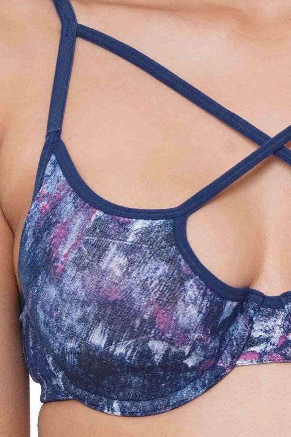 Organic Cotton Antimicrobial Lightly Padded Underwired Cage Bra-ISB053 - Image 5