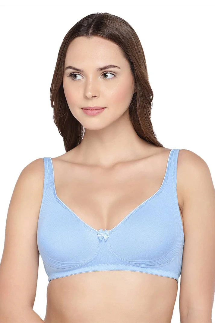 Organic Cotton Antimicrobial Soft Cup Full Coverage Bra-ISB097-Milky White