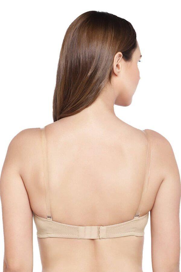 Organic Cotton Antimicrobial Padded Strapless Bra-ISB102-Skin - Image 3