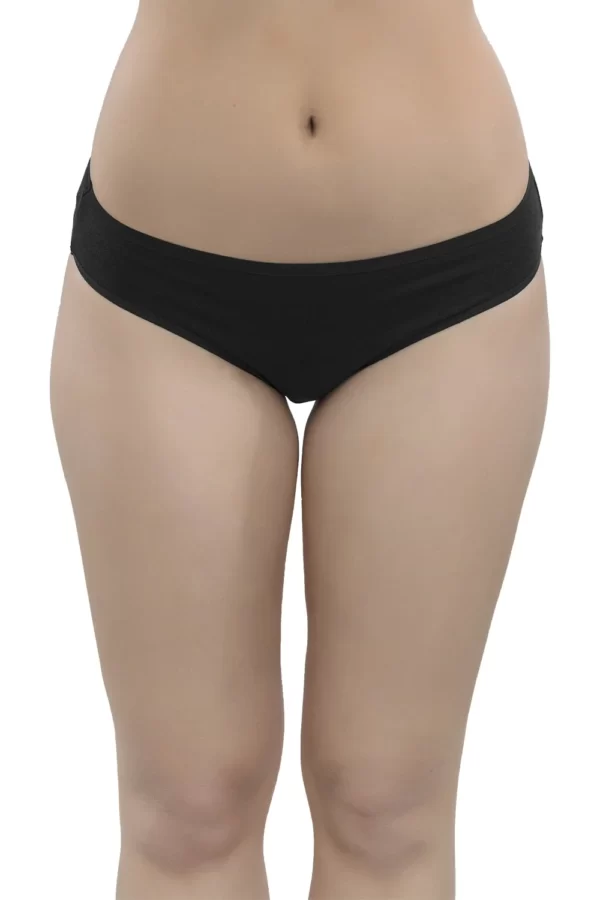 Organic Cotton Antimicrobial Bikini (Pack of 3)-IMPC004-Black - Image 2