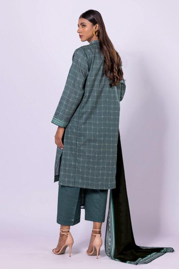 Khaadi Eid Festive Lawn 2023 | ala23157_green - Image 2