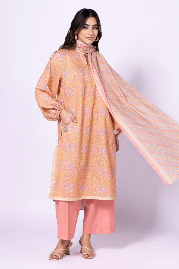 Khaadi Eid Festive Lawn 2023 | ala23169_coral