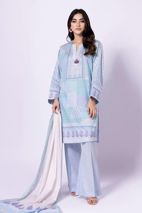 Khaadi Eid Festive Lawn 2023 | ala23174_blue