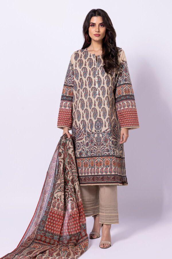 Khaadi Eid Festive Lawn 2023 | api23105_beige