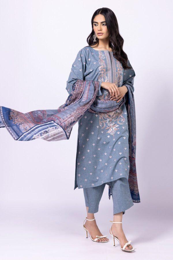 Khaadi Eid Festive Lawn 2023 | bcb23105_blue