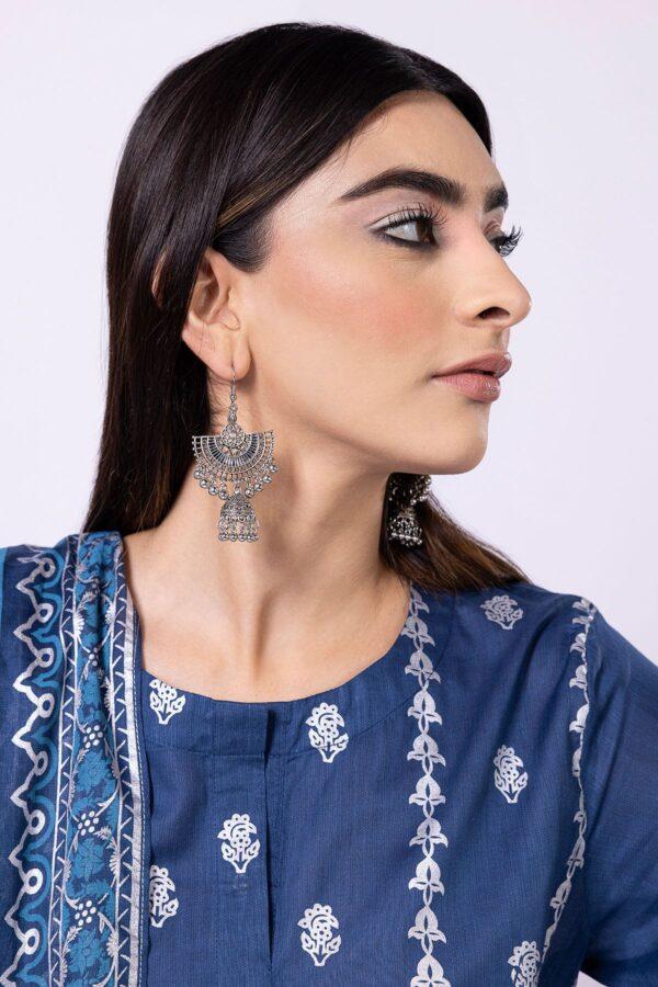 Khaadi Eid Festive Lawn 2023 | bla23130_blue - Image 3