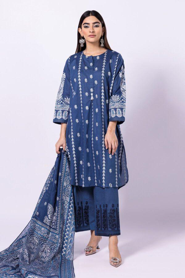 Khaadi Eid Festive Lawn 2023 | bla23130_blue - Image 2