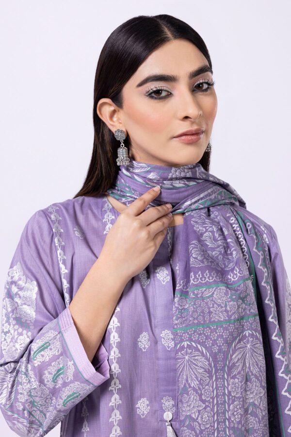 Khaadi Eid Festive Lawn 2023 | bla23130_pink - Image 3