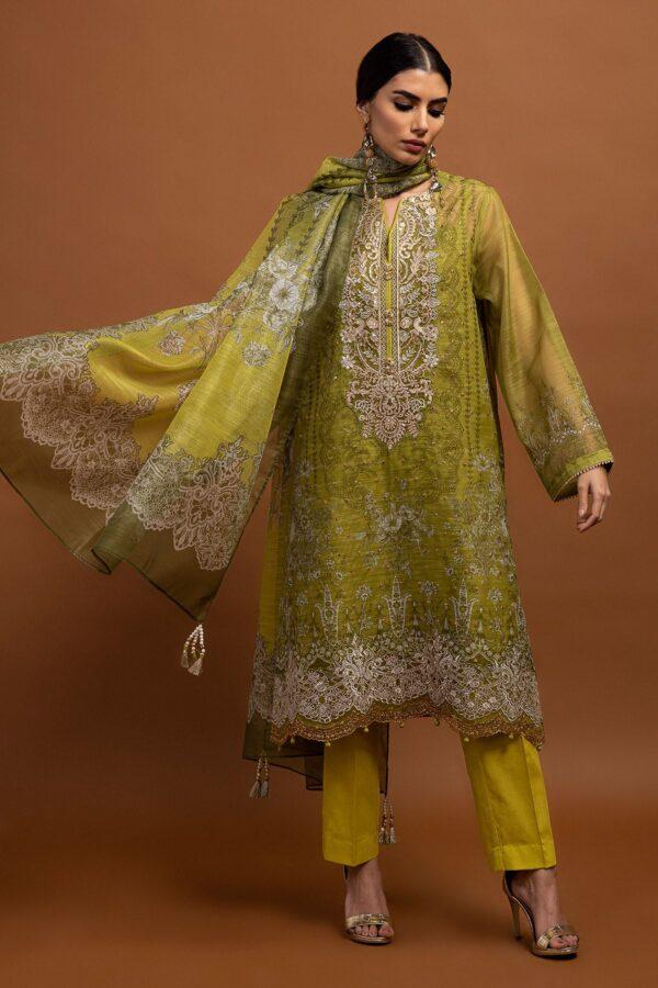 Khaadi Eid Festive Lawn 2023 | bpo23103_green