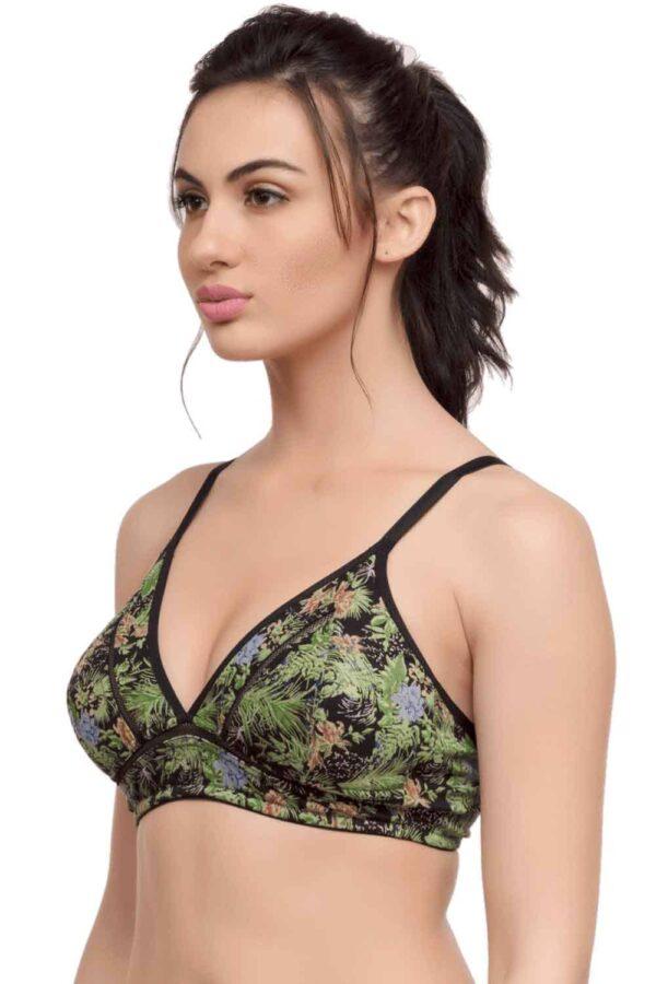 Organic Cotton Antimicrobial Lightly Padded Non-wired Bralette-ISB081 - Image 3