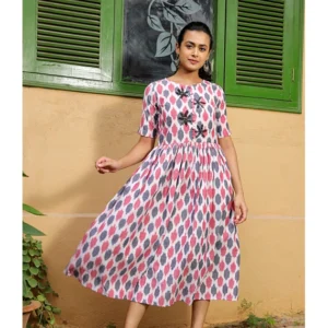 Multicolor Ikat Cotton Kurta