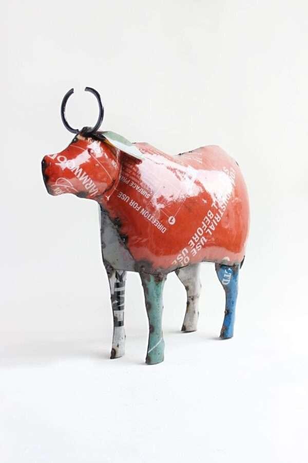 Nandu The Bull Animal Figurine (Recycled Metal) - Image 2