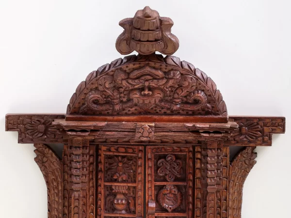 11" Eight Auspicious Symbol of Buddhism Wooden Traditional Window - Image 2