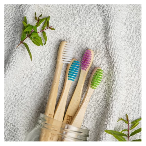 Pack of 4 - Bamboo Toothbrush for Kids