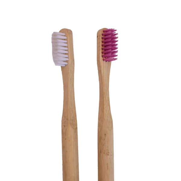 bamboo round handle toothbrush pack of 4