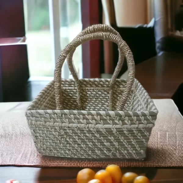 Handcrafted Sabai Grass Hamper Basket - Image 2