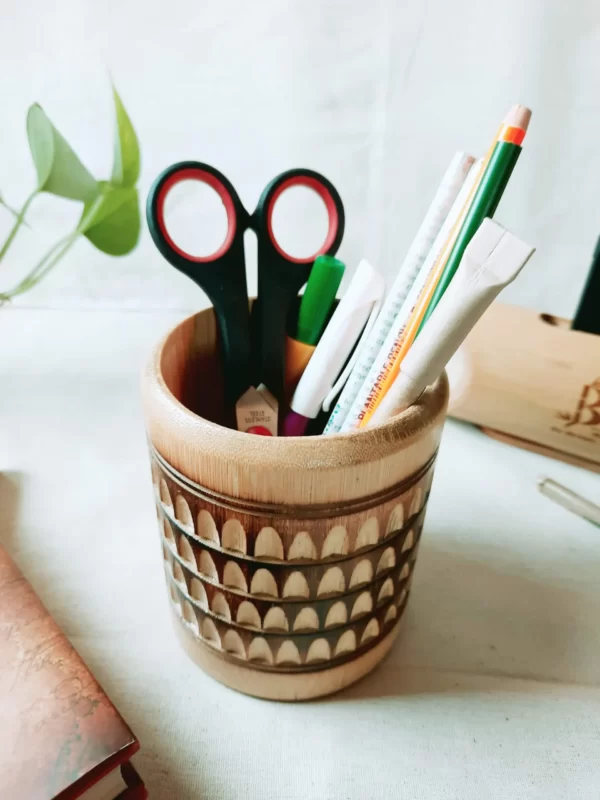 Bamboo Pen Stand - Image 2