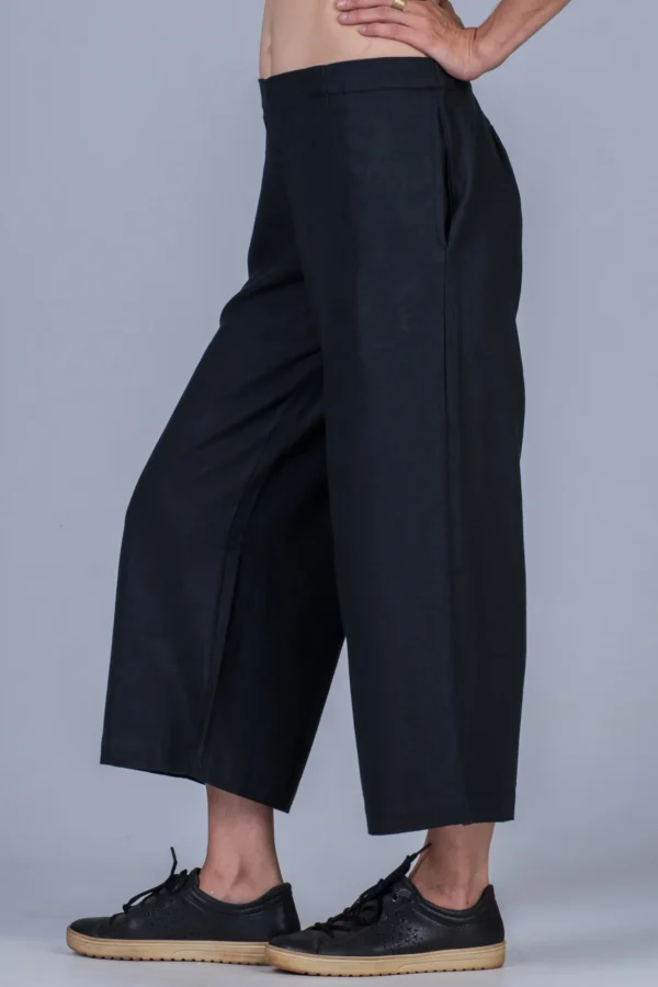 Black Khadi Pants - NILA - Image 3